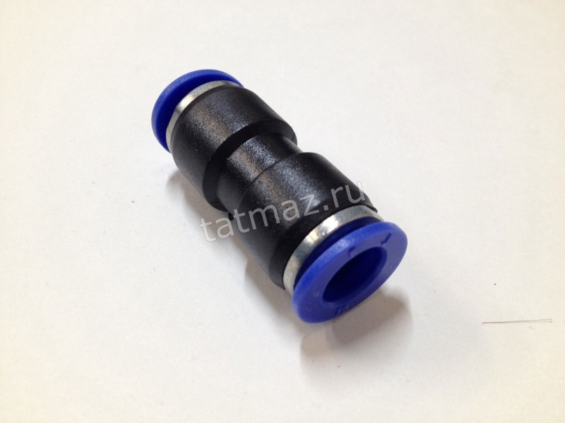 Соединитель трубок прямой 10мм (PUC 10) Соединитель трубок прямой 10мм (PUC 10)